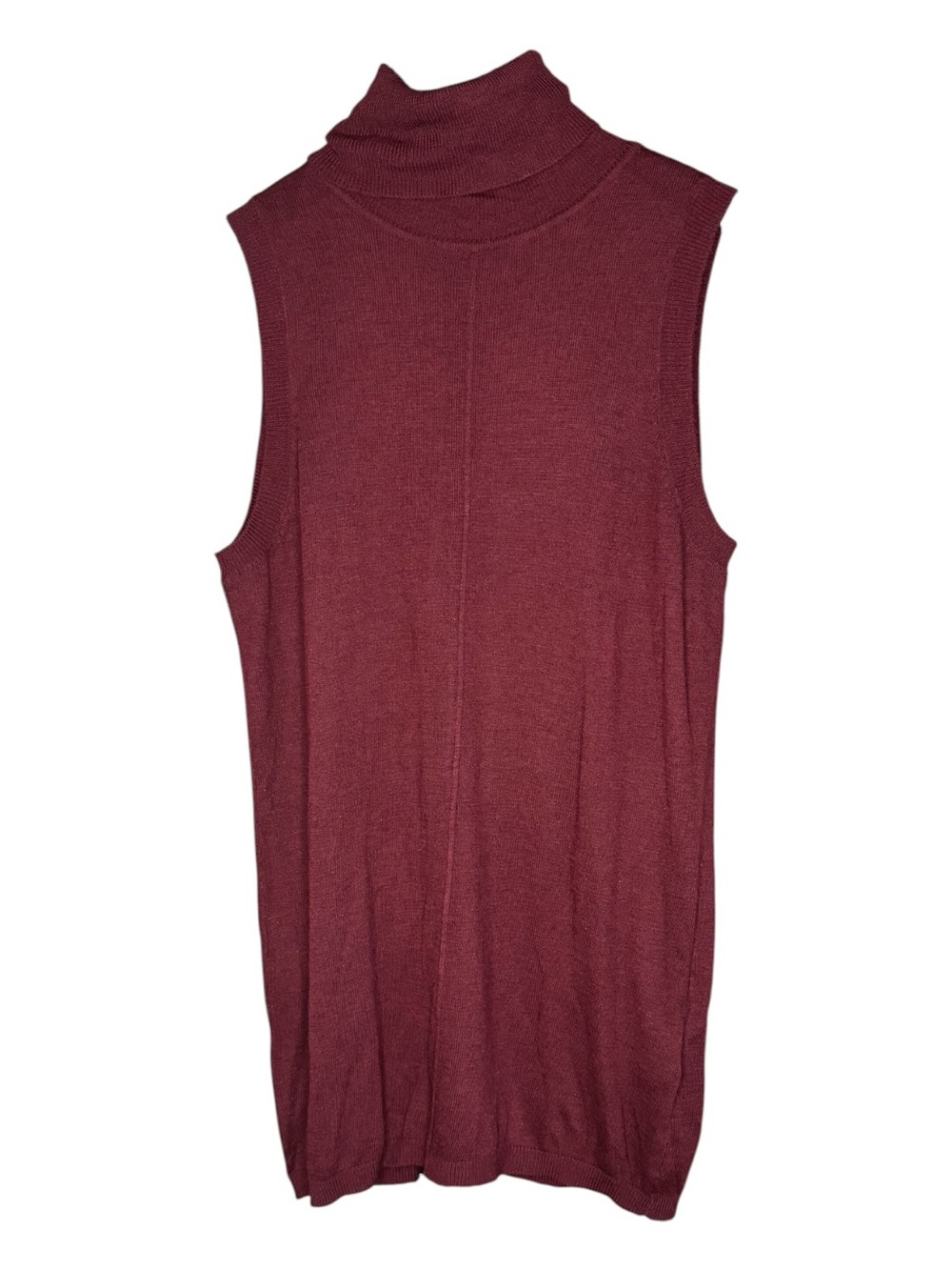 Guess Sleeveless Mock Neck Tank Top - Burgundy
